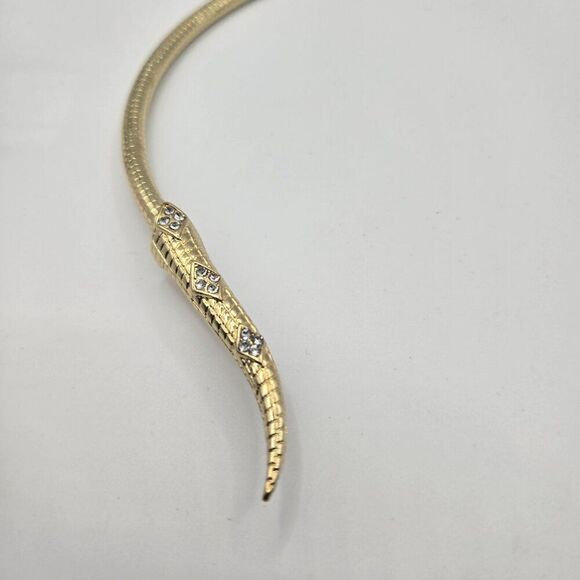 Thalia Sodi Necklace Choker Gold Tone snake Serpent Crystals - Picture 3 of 10